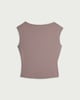image 4 of F&F Polyamide Slash Neck Sleeveless Top in Brown