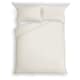 image 1 of F&F Home Bedding 100% Cotton Oxford Edge Duvet Set Natural Double