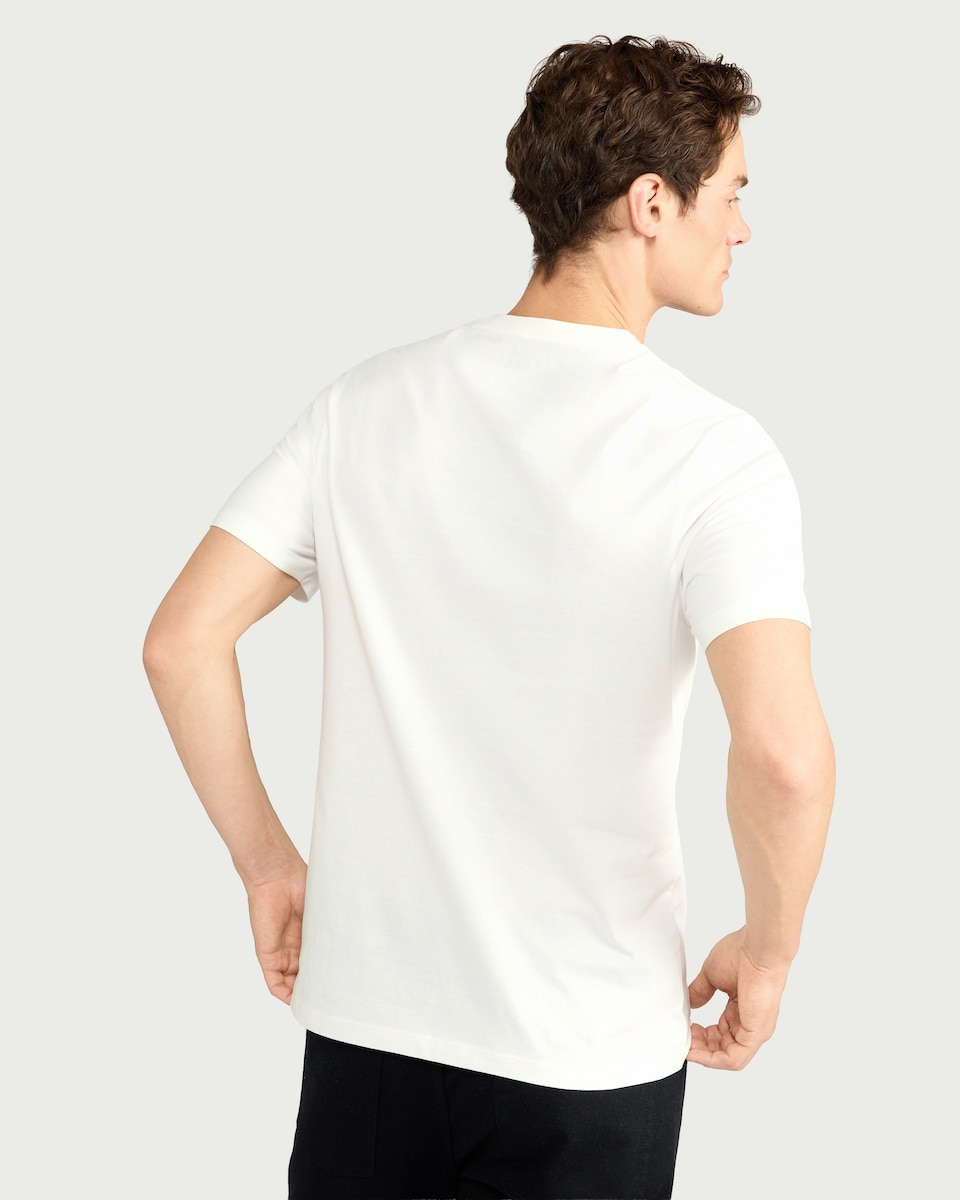 image 1 of Fender Pure Cotton Guitar Print T-Shirt in Ecru
