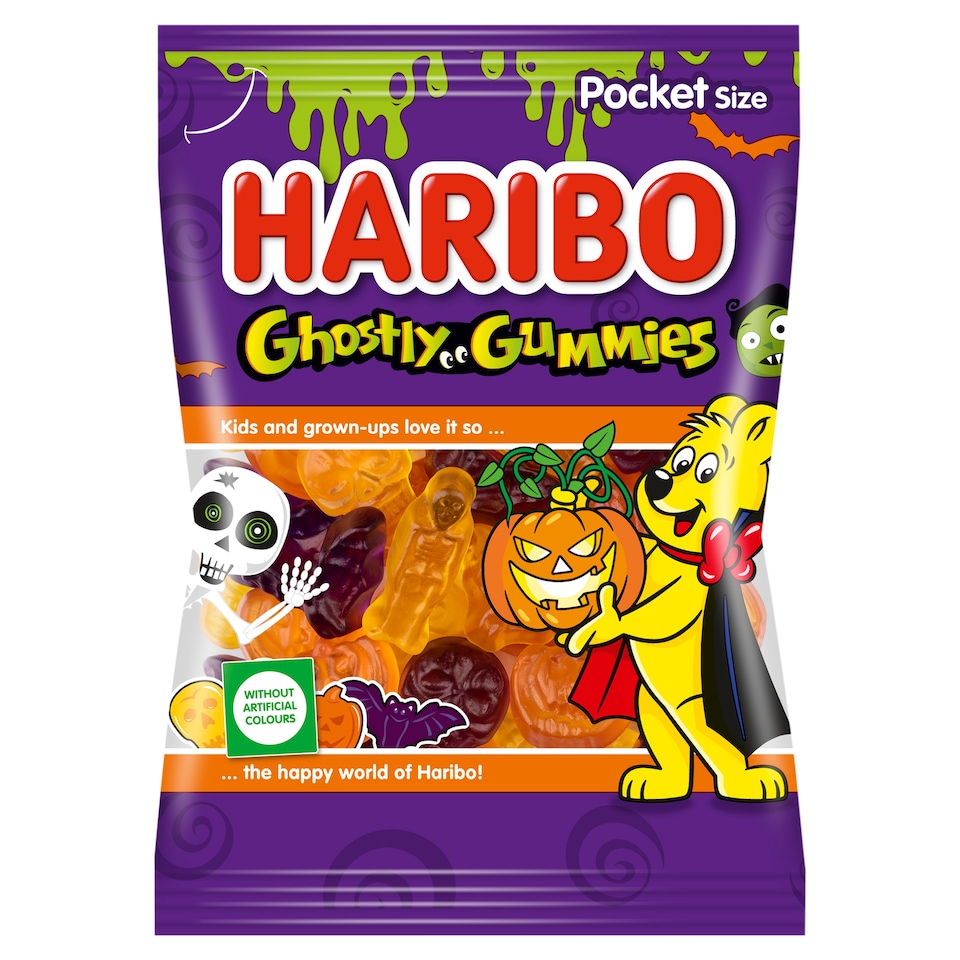 Haribo Ghostly Gummies gyümölcsízű gumicukorka 80 g
