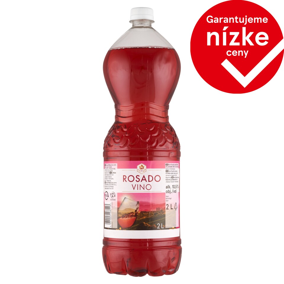 Rosado Vino Duna-Tisza Közi Cuvée Semi-Sweet Rose Wine 2 L