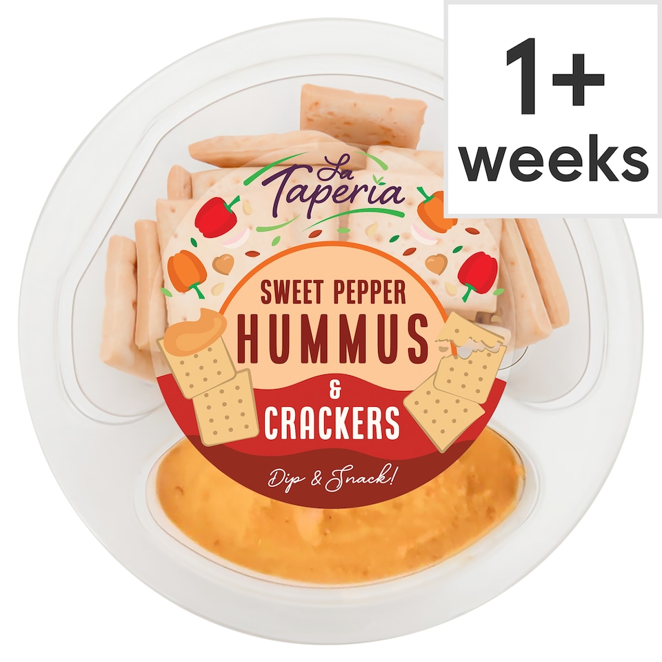 LA TAPERIA SWEET PEPPER HUMMUS & CRACKERS 60g