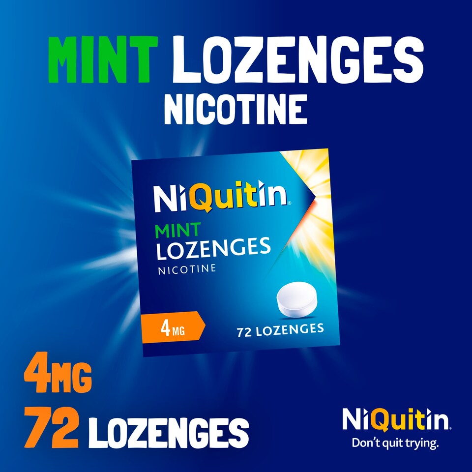 image 1 of NiQuitin Stop Smoking Aid 4mg Nicotine Lozenges - Mint 72s