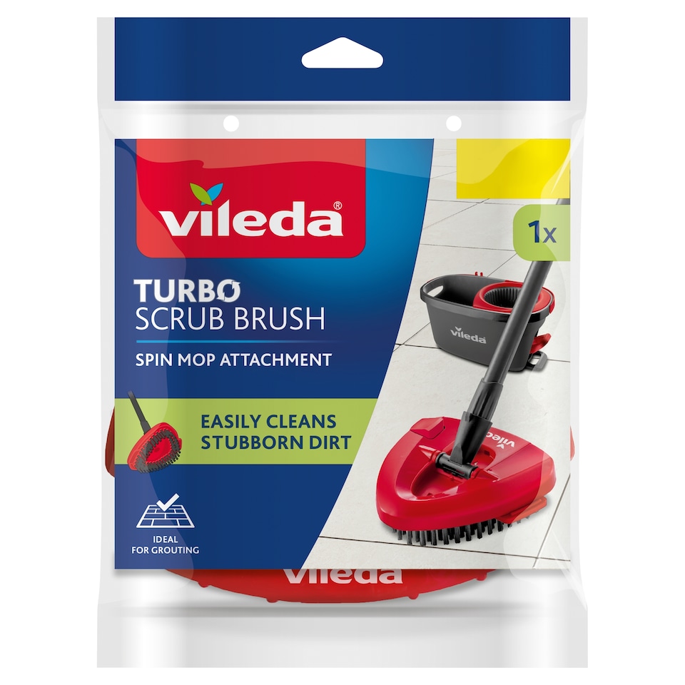 image 1 of Vileda Turbo Scrub Brush Spin Mop Attachment