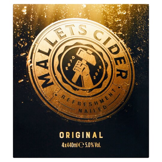Mallets Apple Cider 4 X 440Ml Can Tesco Groceries