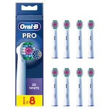 Oral-B Pro 3D White Replacement Electric Toothbrush Heads X8