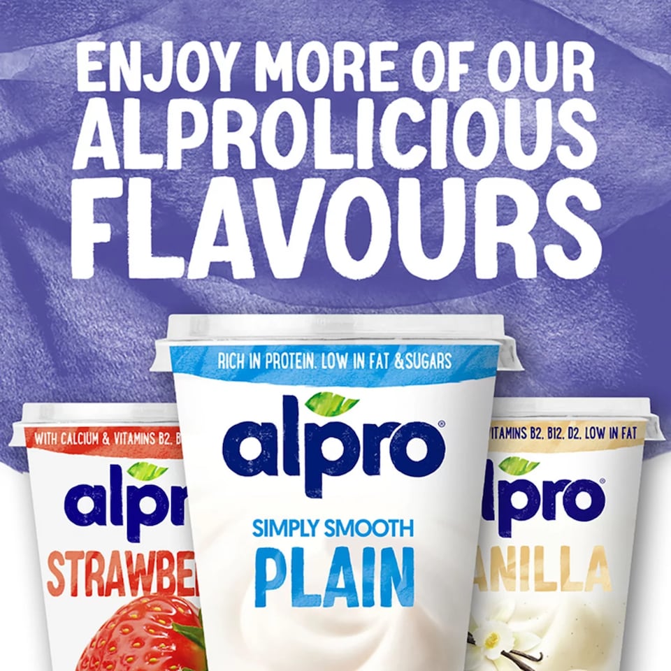 image 1 of Alpro Blackberry Raspberry & Cranberry Soya Dairy Free Yoghurt Alternative 4x125g