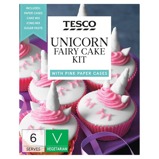 Tesco Unicorn Fairy Cake Kit 265G Tesco Groceries