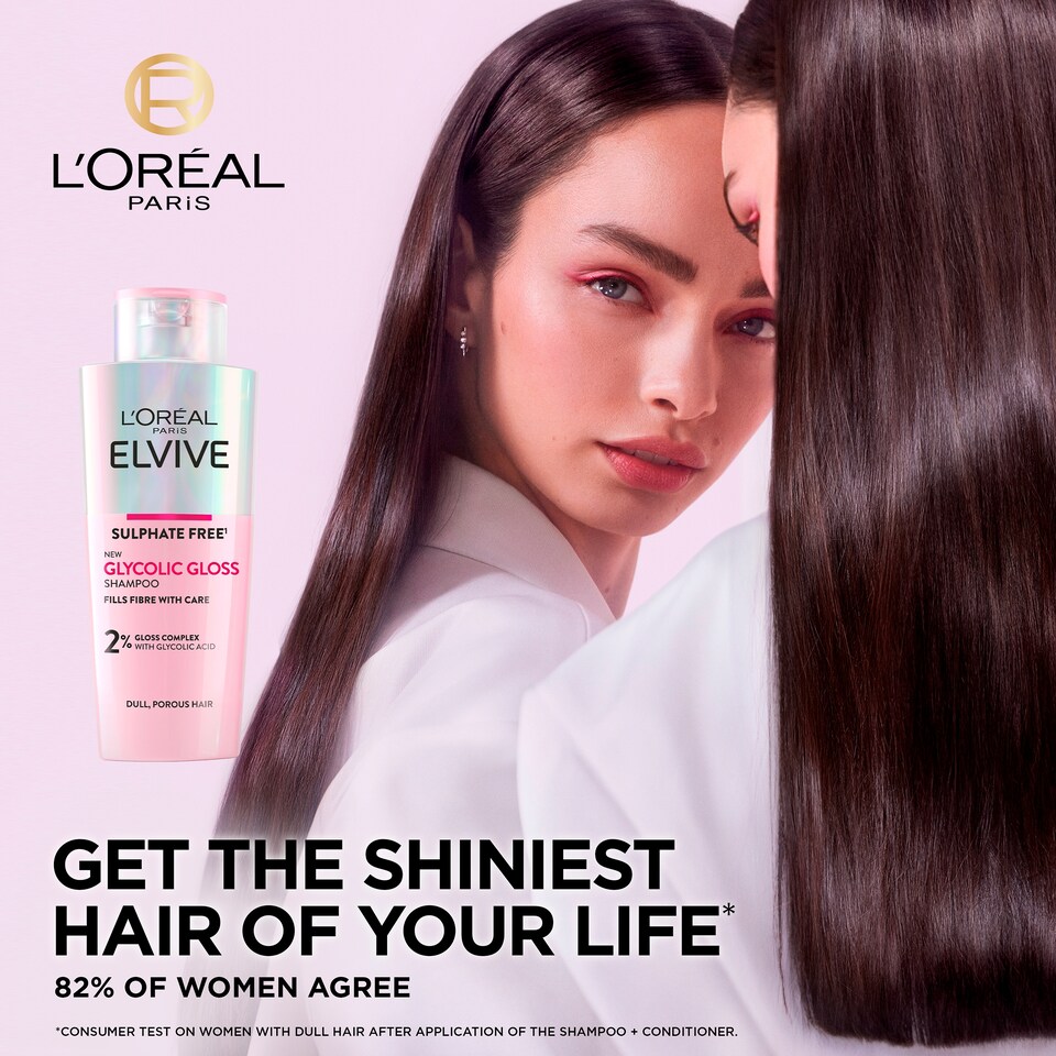 image 1 of L'Oreal Paris Elvive Glycolic Gloss Shampoo 200ml