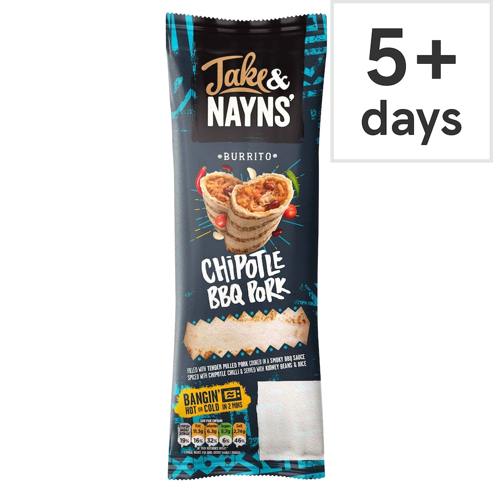 Jake & Nayns Chipotle Bbq Pork Burrito 185G