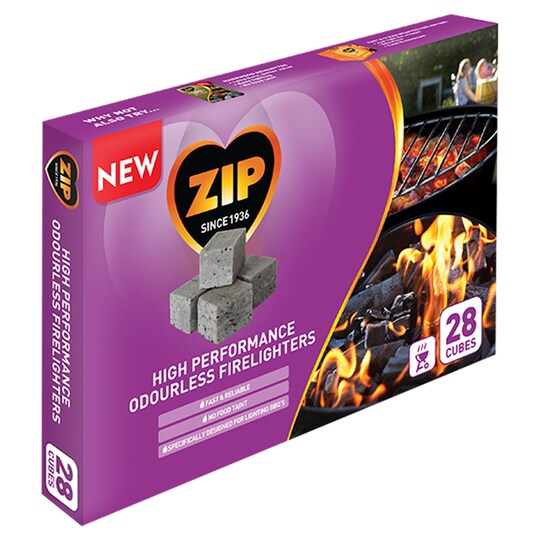 Zip Odourless Firelighters 28 Pack Tesco Groceries