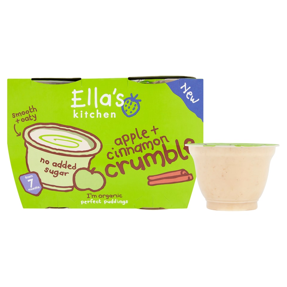 image 1 of Ella's Kitchen Apple & Cinnamon Crumble 4X80g