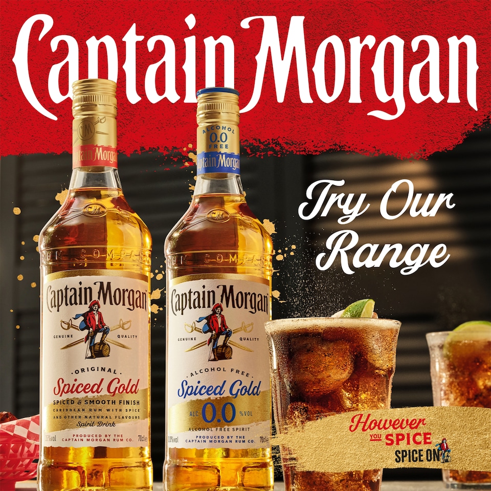 image 1 of Captain Morgan Original Spiced Gold Rum Based Spirit Bottle 35% 70Cl