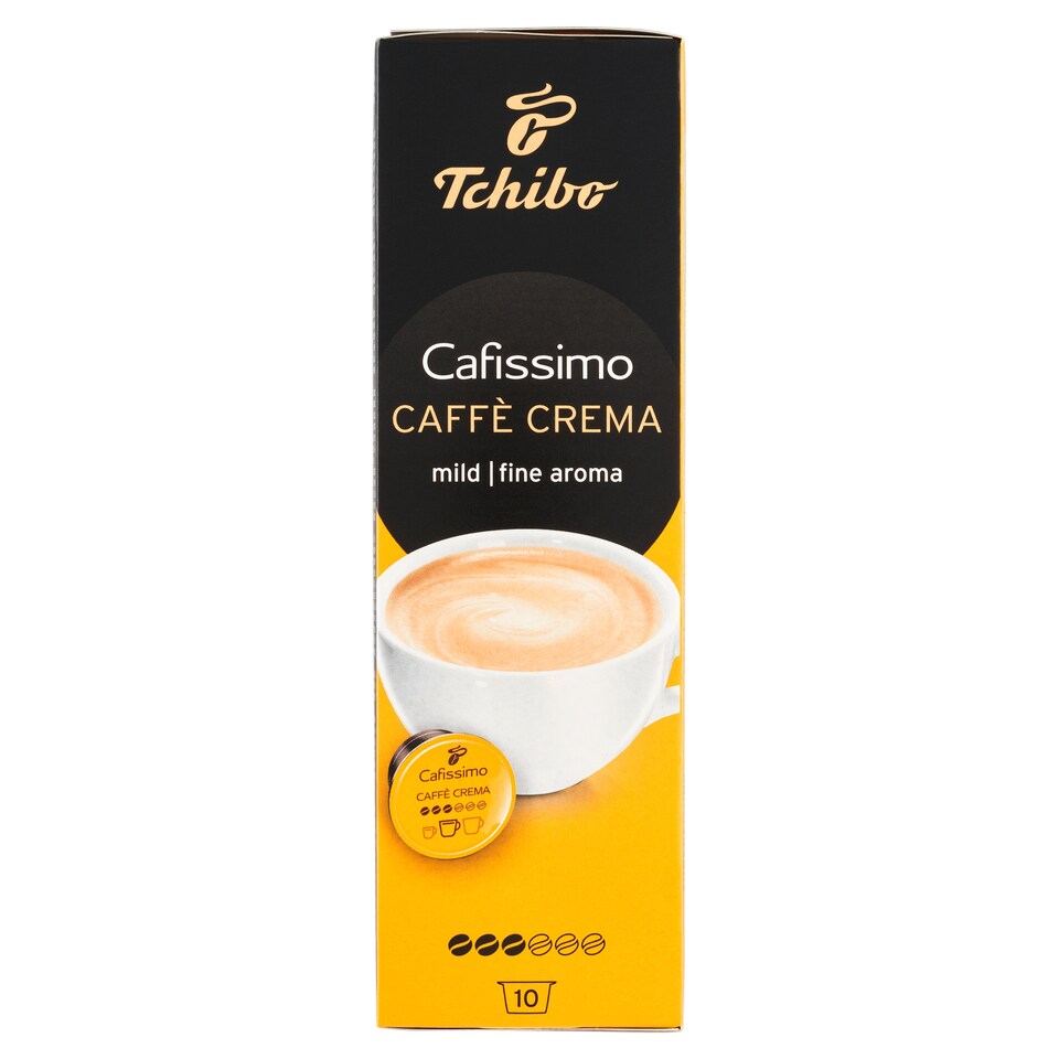 Tchibo Cafissimo Caffè Crema Fine Aroma pražená mletá káva kapsuly 10 x 7 g (70 g)