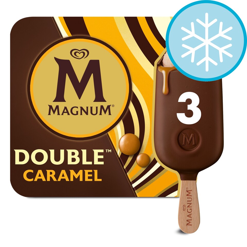 Magnum Double Caramel Ice Cream Sticks 3X85ml Tesco Groceries
