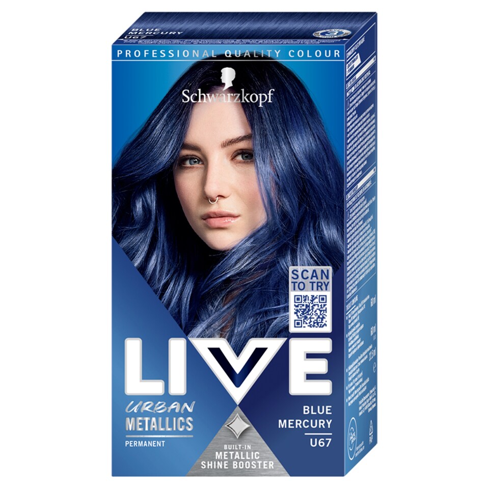 image 1 of Schwarzkopf Live Urban Metallics U67 Blue Mercury