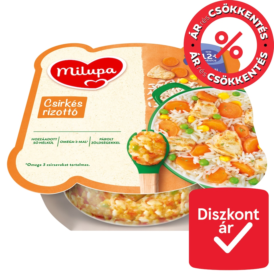 Milupa csirkés rizottó zöldséges, húsos étel 12 hónapos kortól 230 g