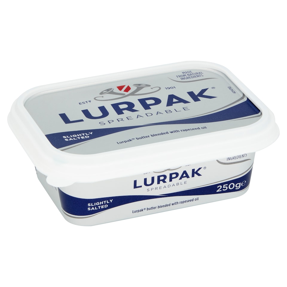 image 1 of Lurpak Slightly Salted Spreadable Blend of Butter and Rapeseed Oil 250g