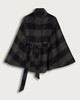 image 4 of The F&F Edit Check Print Belted Cape with Wool in Multi Blue