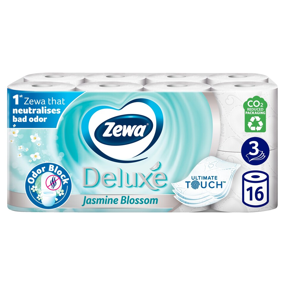 image 1 of Zewa Deluxe Jasmine Blossom Toilet Paper 3 Ply 16 Rolls