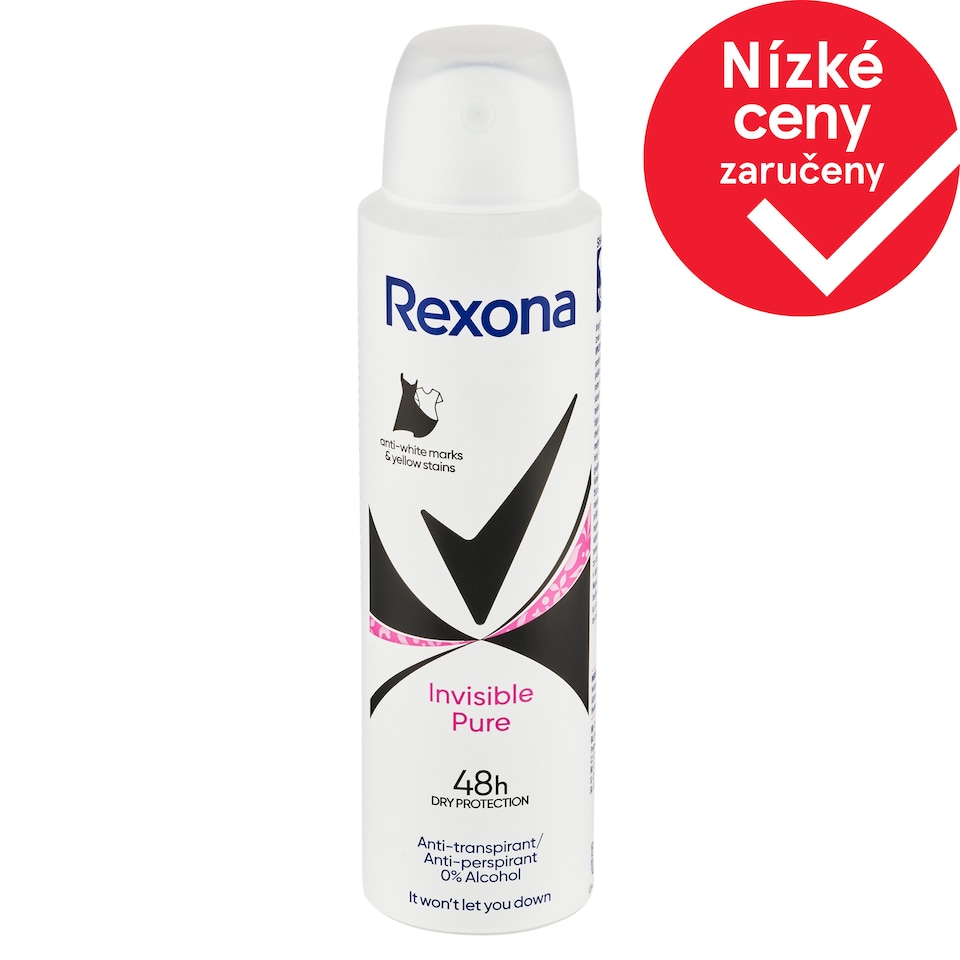 Obrázek 1 pro produkt Rexona Invisible Pure Antiperspirant sprej 150ml