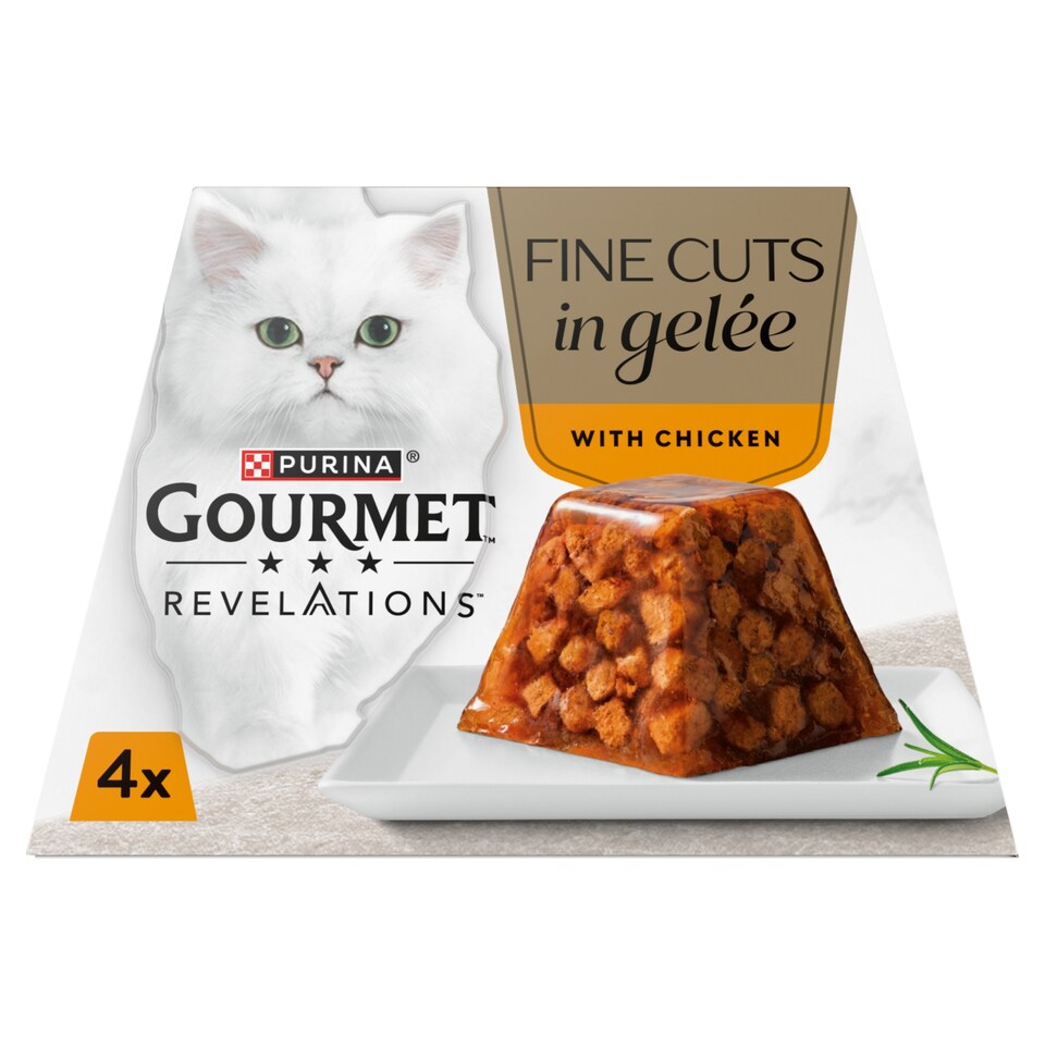 image 1 of Gourmet Revelations Gelée Chicken in Jelly Wet Cat Food 4x57g