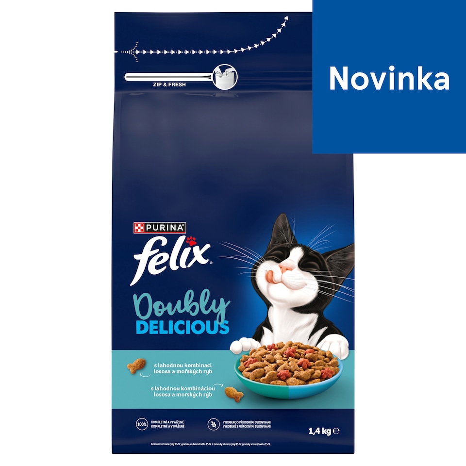 FELIX Doubly Delicious Delicious Combination of Salmon and Sea Fish, Rich in Beetroot 1.4 kg