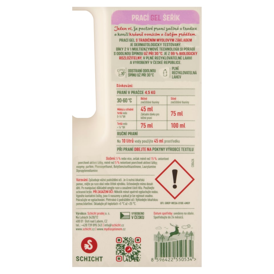 Obrázek 1 pro produkt Jelen Prací gel s vůní šeříku 60 pracích dávek 2,7l