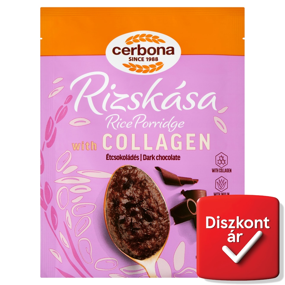 Cerbona étcsokoládés rizskása kollagénnel és inulinnal 45 g