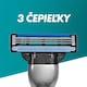 obrázok 3 z Gillette Mach3 Náhradné Holiace Hlavice pre Mužov, Gillette Náhradné Holiace Hlavice s 3 Čepieľkami
