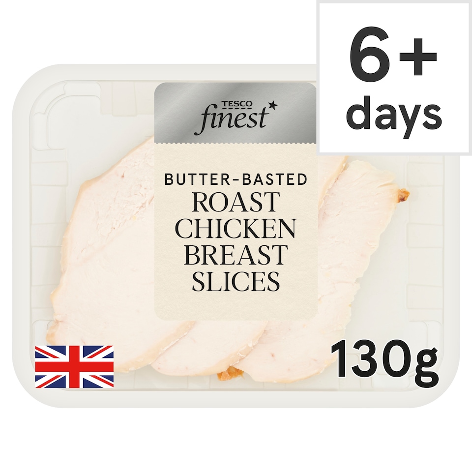 Tesco Finest Butter Basted Roast Chicken Breast Slices 130g