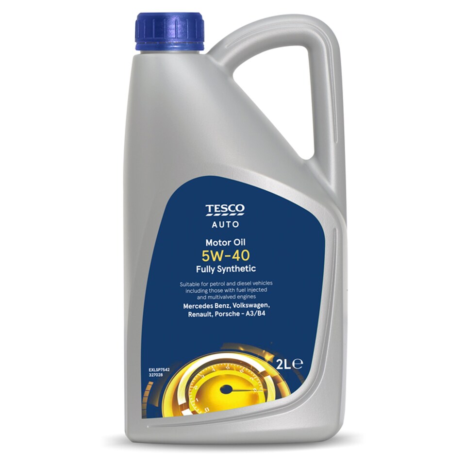 Tesco 5W40 Fully Synthetic Motor Oil 2L Tesco Groceries