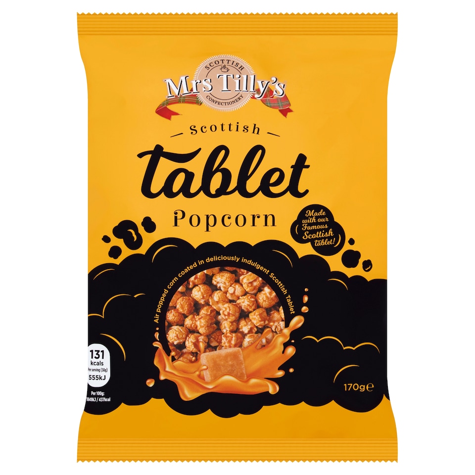 Mrs Tilly's Scottish Tablet Popcorn 170G