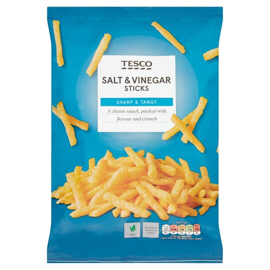 Tesco Salt & Vinegar Sticks 150G Tesco Groceries