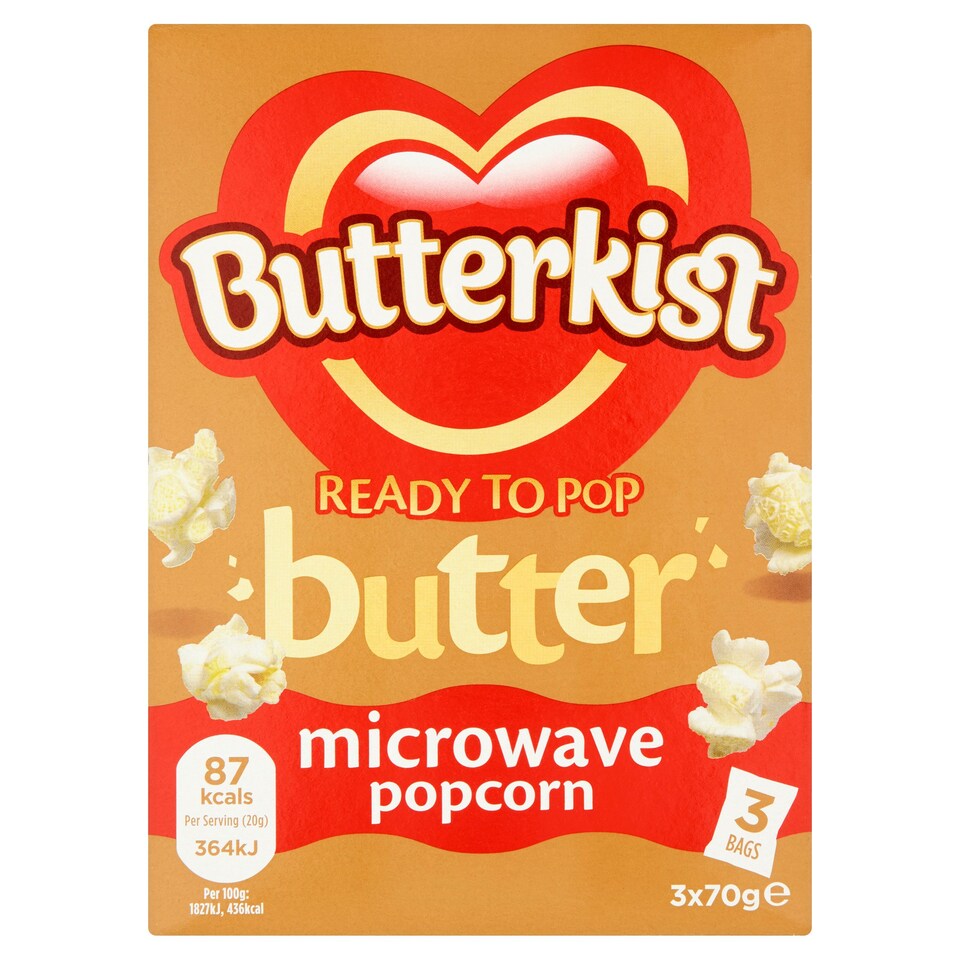 Butterkist Butter Microwave Popcorn 3X70g