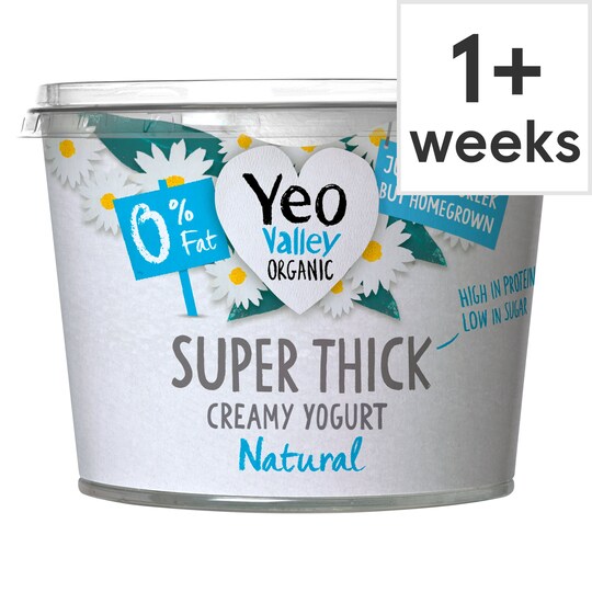 Yeo Valley Organic Super Thick 0 Natural Yogurt 450G Tesco Groceries