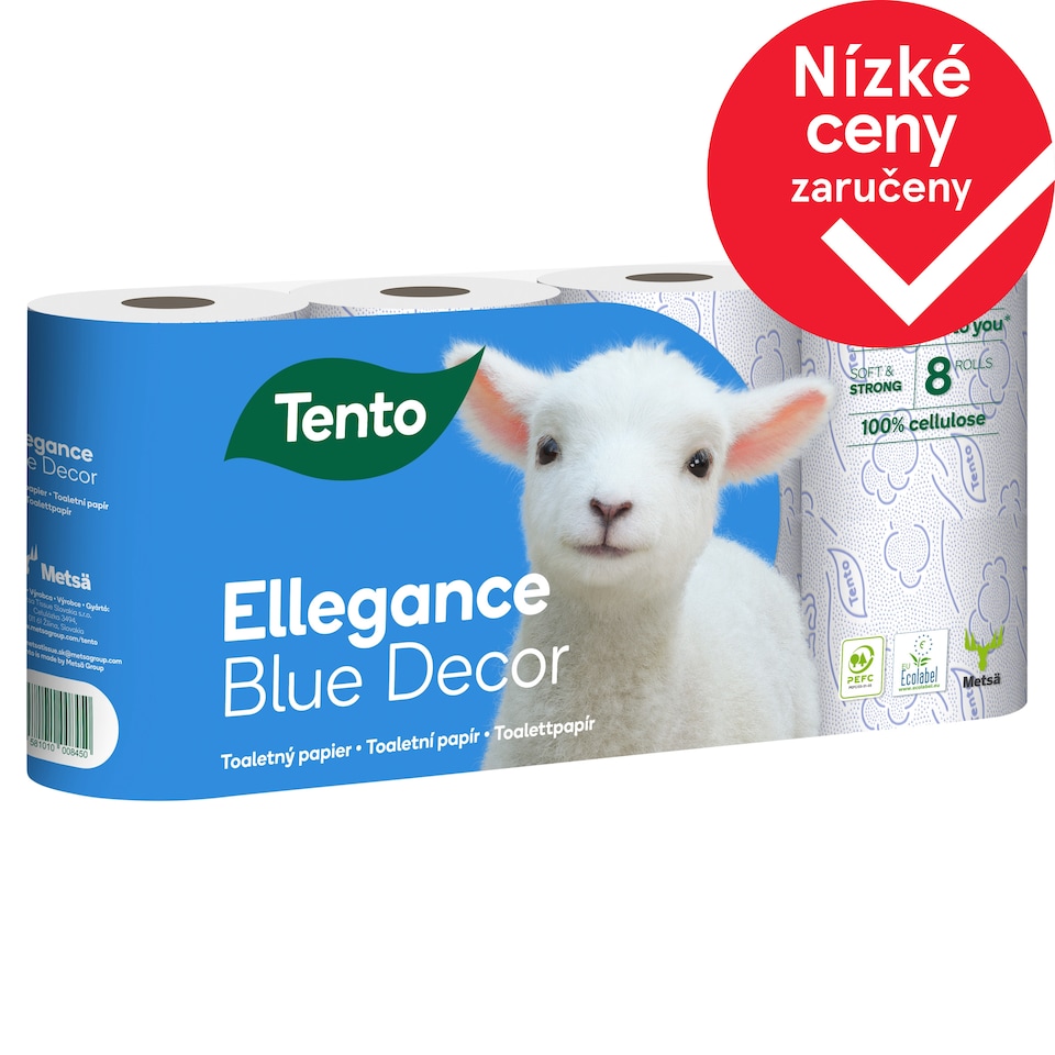 Tento Ellegance Blue Decor Toilet Paper 8 Rolls