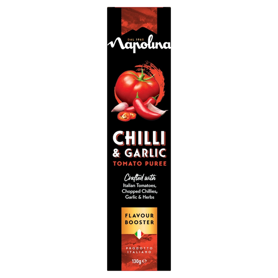Napolina Chilli & Garlic Tomato Puree Flavour Booster 130G