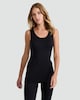 image 1 of F&F Soft Touch Thermal Scoop Neck Cami Top in Black