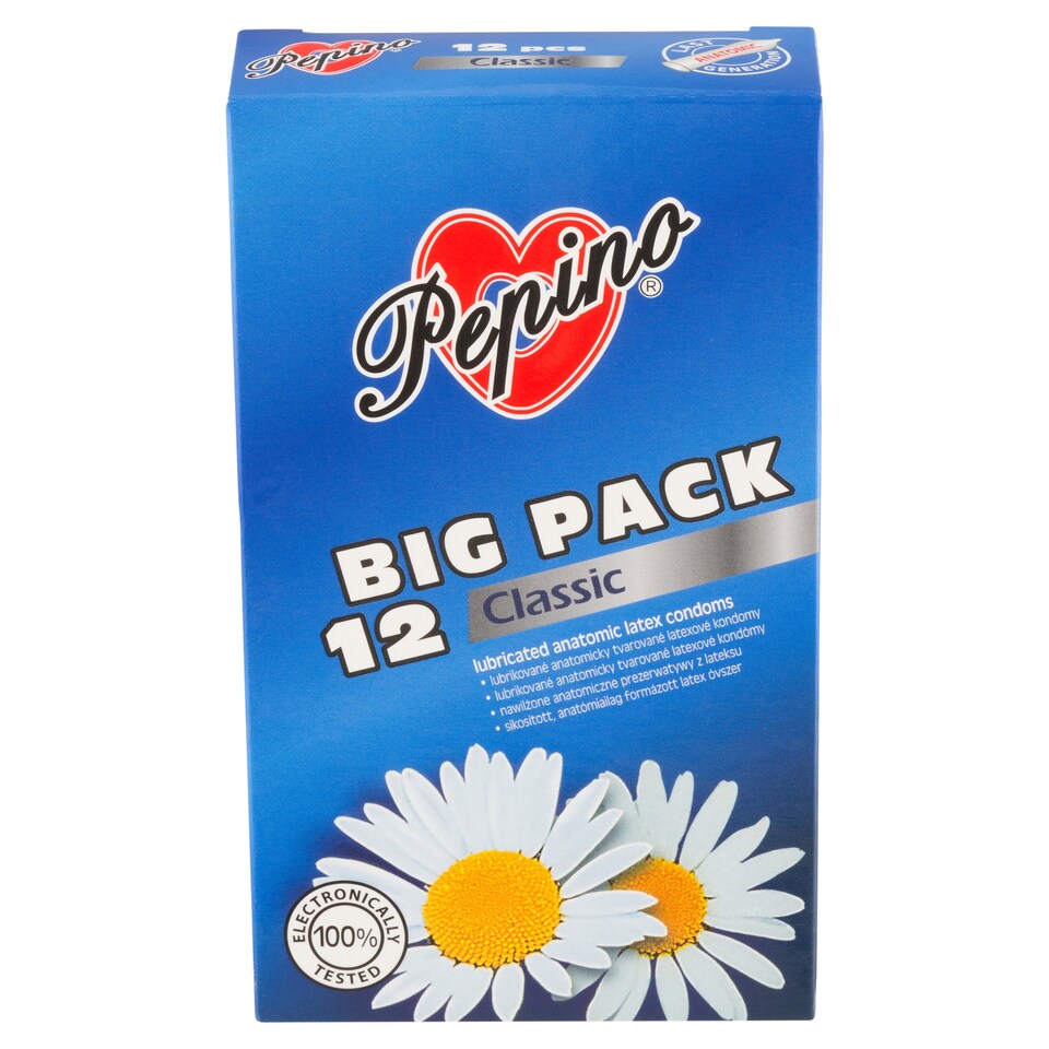 obrázok 1 z Pepino Classic lubrikované anatomicky tvarované latexové kondómy 12 ks