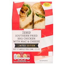 Tesco Southern Fried BBQ Chicken with Mac & Cheese wrap