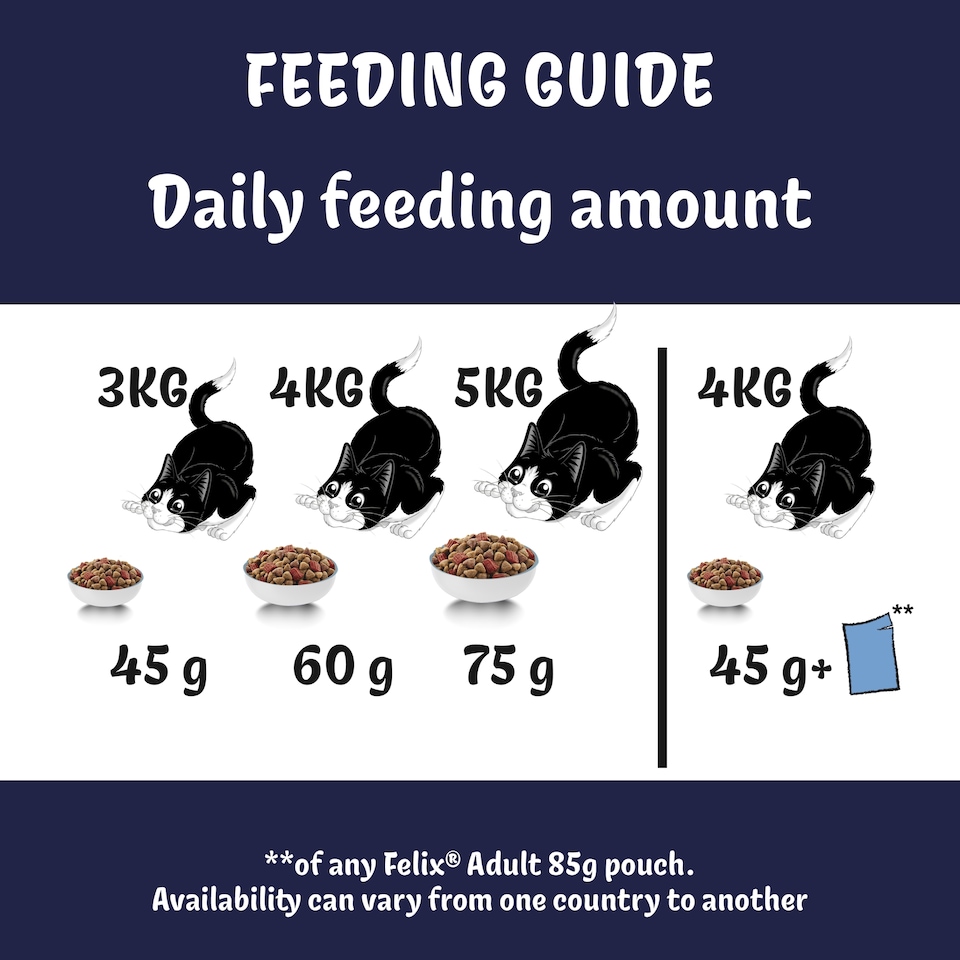 image 1 of Felix Dry Doubly Delicious Beef, Chicken & Vegetables Cat Food 750g