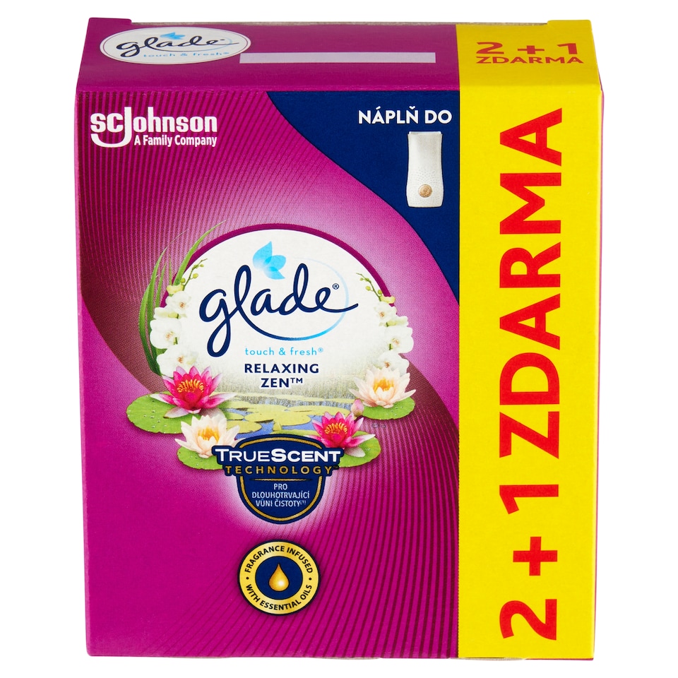 image 1 of Glade Touch & Fresh Relaxing Zen Aerosol Air Freshener Refill 3 x 10 ml