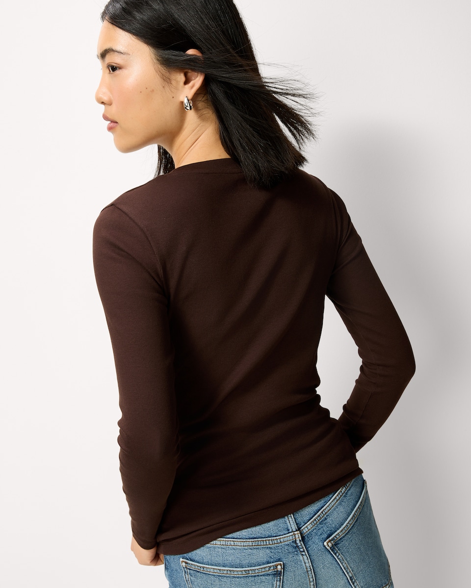image 1 of F&F 3-Pack Cotton Rich Long Sleeved Tops in Multi Green
