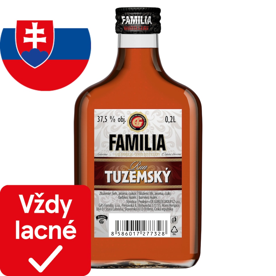 Gas Familia Domestic Rum 37.5% 0.2 L