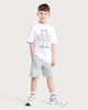 image 1 of F&F Boys 2-Piece Athl: Dept Print T-Shirt and Shorts in White