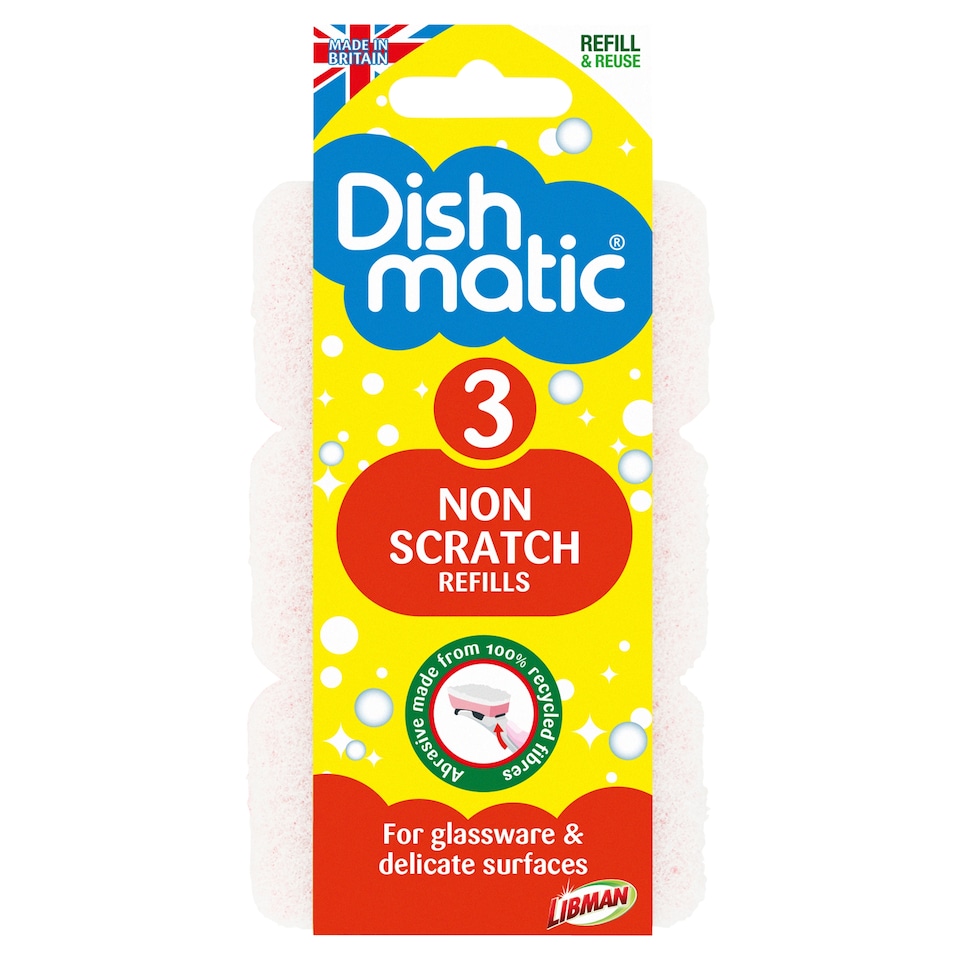 Dishmatic Non Scratch Refills 3 Pack