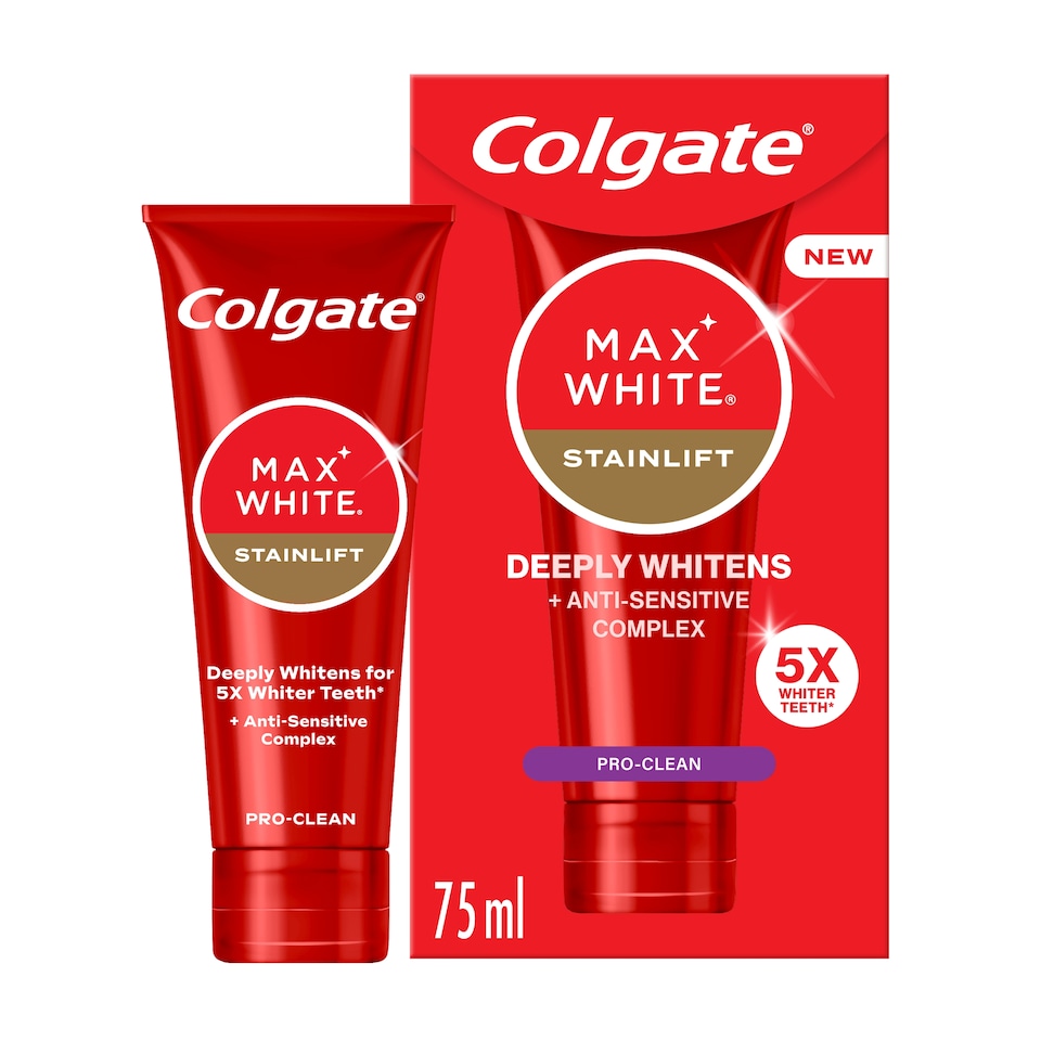 image 1 of Colgate Max White StainLift Whitening Toothpaste 75ml