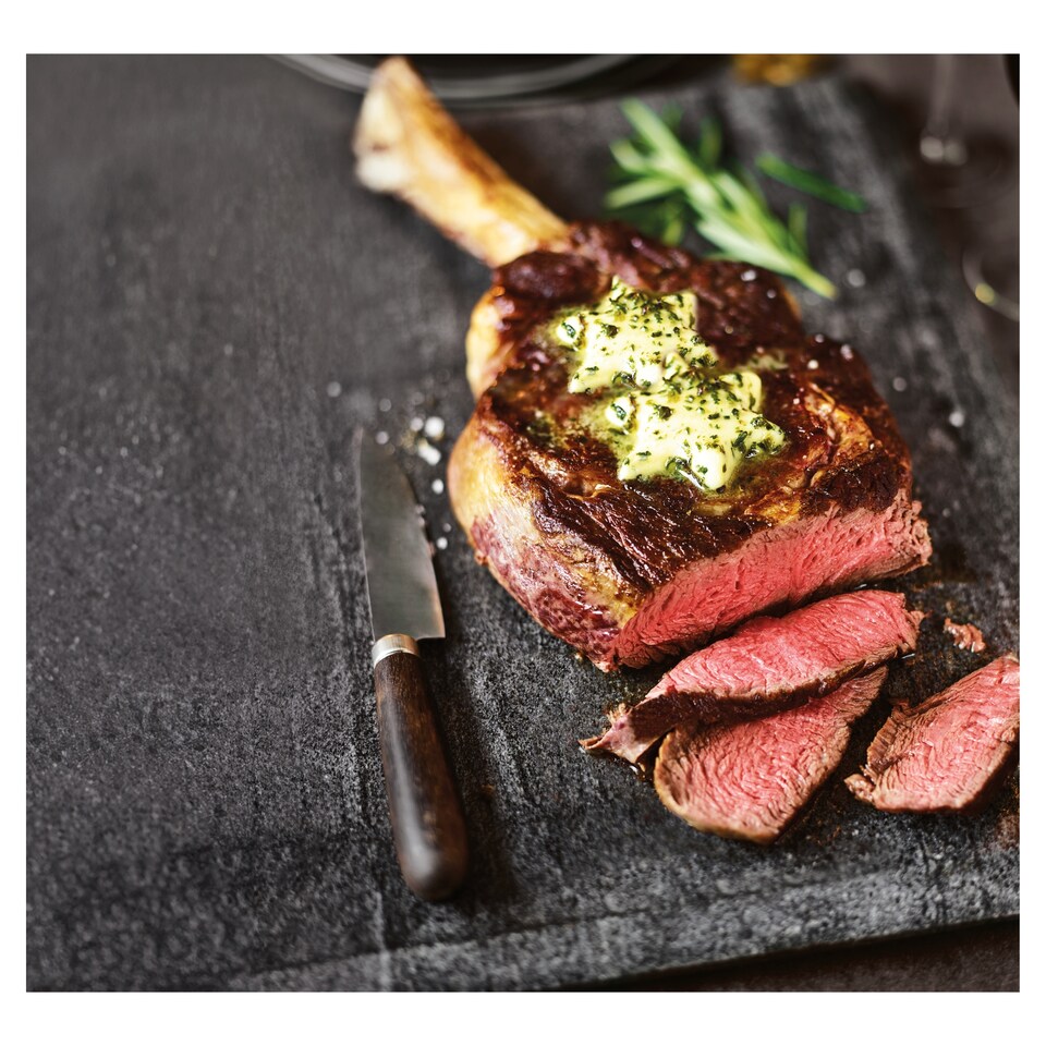 image 1 of 41. Tesco Finest 30-Day Matured Beef Tomahawk Steak 0.95-1.4kg (Serves 4 to 6)