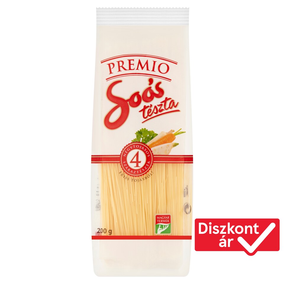 Soós Premio Vermicelli Dried Pasta with 4 Eggs 200 g